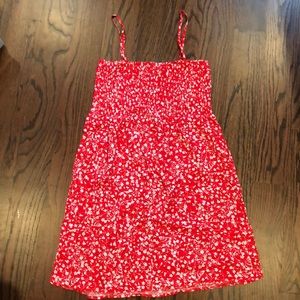 Smocked Floral Mini Dress